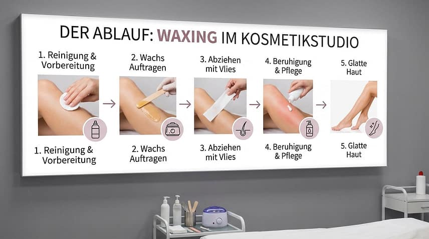 Ablauf Haarentfernung mit Waxing Ablauf Haarentfernung mit Waxing